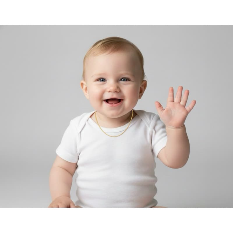 corrente baby bebê e infantil banhada a ouro 18 k aço inoxidável