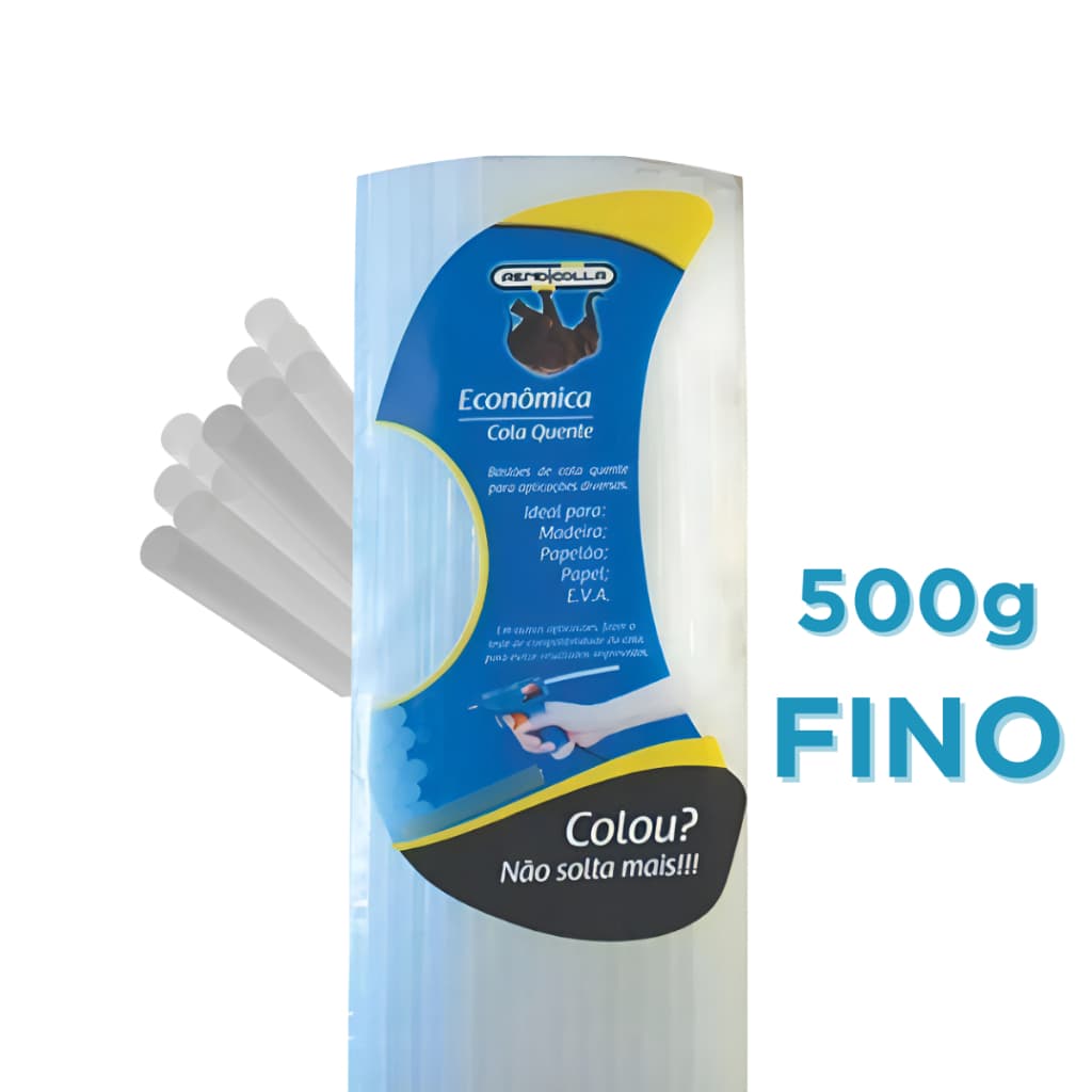 500g Refil De Cola Quente Bastão Fino Semi Transparente Secagem Rápida