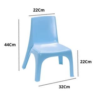 OFERTA Cadeira Poltrona Infantil Educativa Confort De Plástico Azul Injeplastec