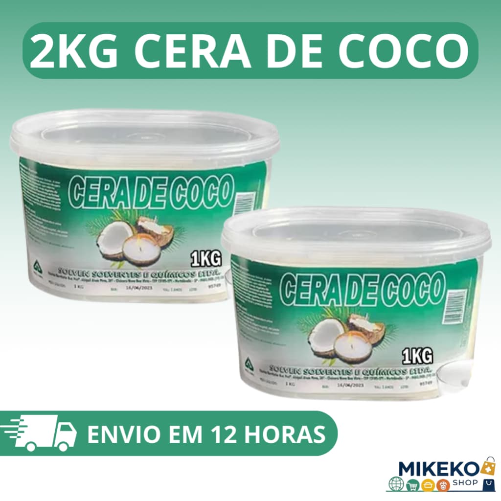 Kit 2kg Cera de Coco para Velas 100% Vegetal Solven