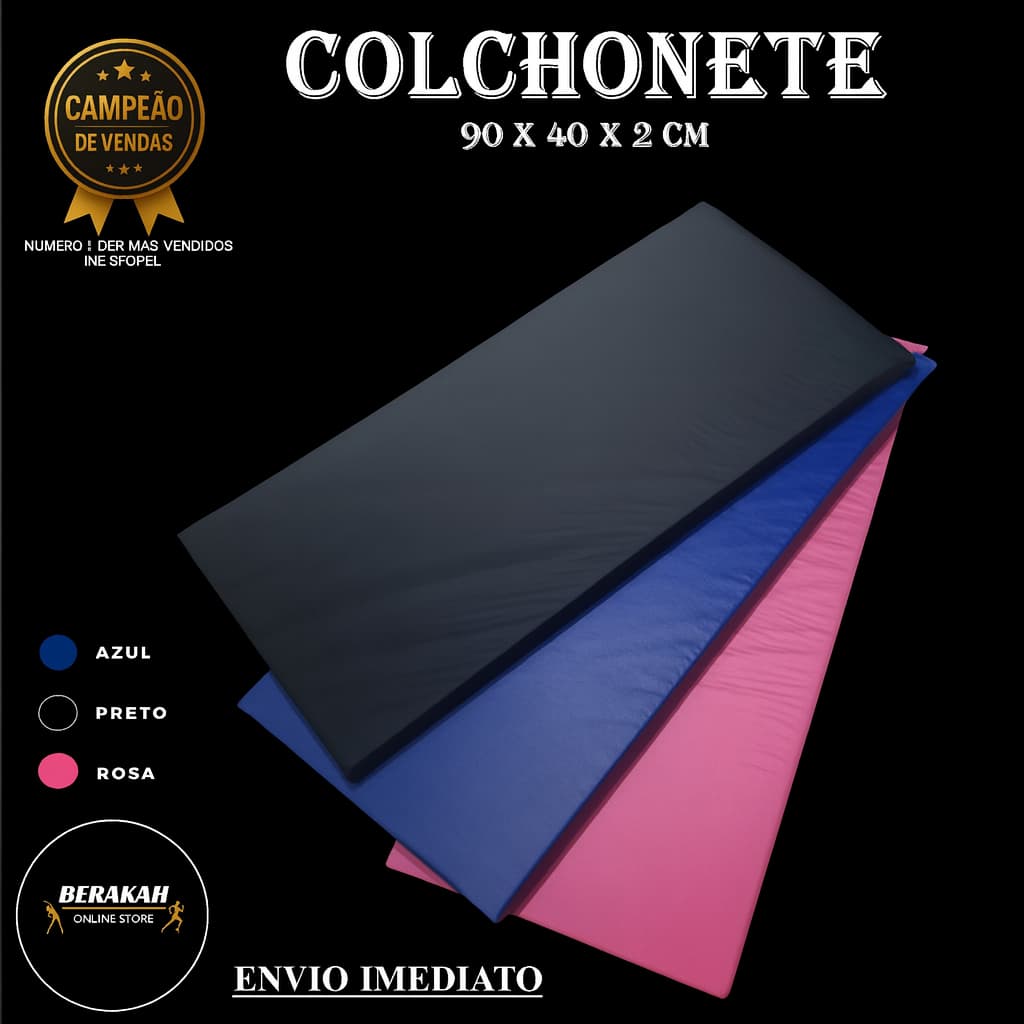 Colchonete de Academia 90 x 40 x 2cm - D28 - Ginástica Creche Pets Trocador Pilates