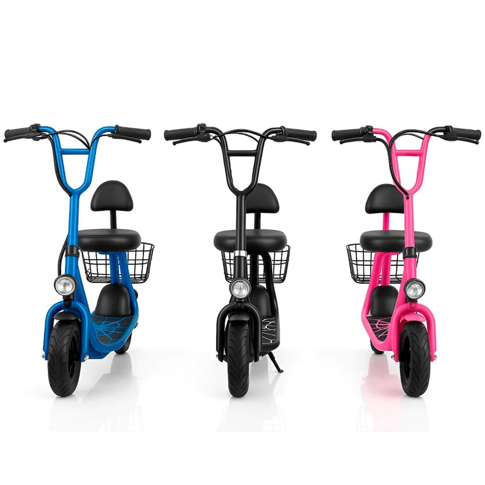 Patinete Elétrico Motorizado Scooter Com Assento 350W 80Kg Autonomia 12Km