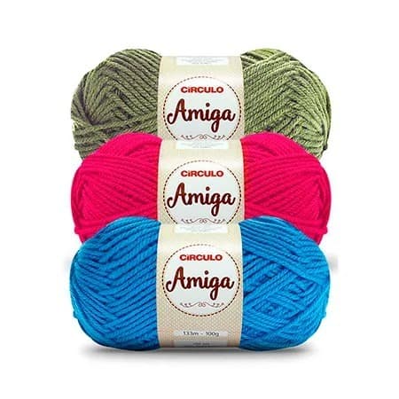 Lã Amiga Círculo – Fio para Tricô e Crochê – 100g – Várias Cores *ULTIMOS NOVELOS* *QUEIMA DE ESTOQUE*