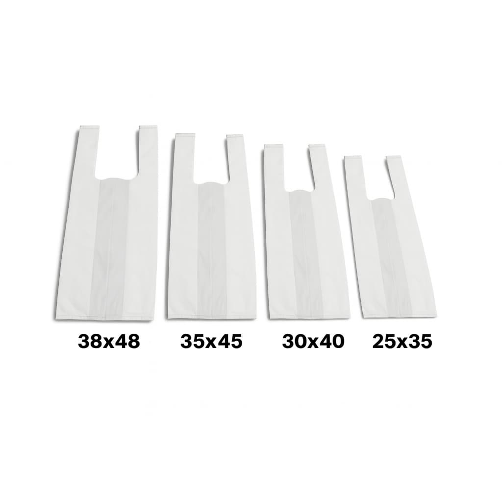 200un Sacola Plástica Branca 25x35 30x40 35x45 38x48