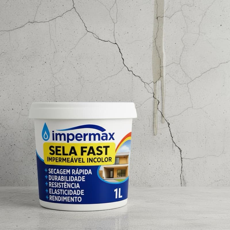 Impermeabilizante Invisível 1 litro Sela Fast Multiuso – Telha e Trincas, Pia, Ralo, Box