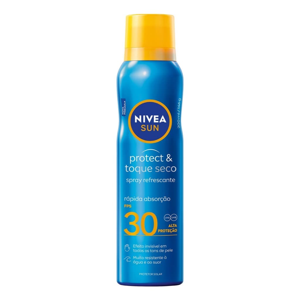NIVEA SUN Protetor Solar Spray Protect & Toque Seco FPS 30 200ml