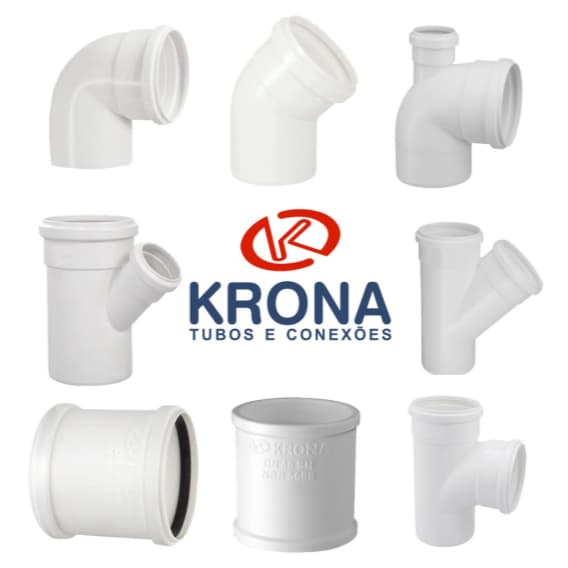 Conexões Esgoto Krona 50mm e 75mm - Joelho, Tê, Luva, Curva - Escolha o Modelo