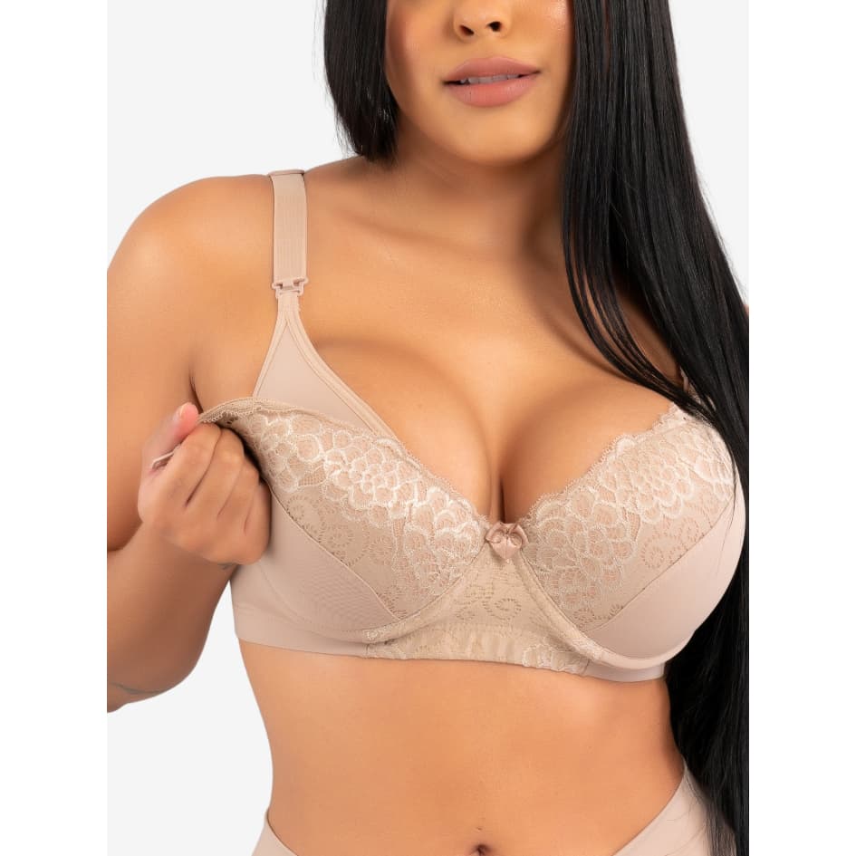 Sutiã de Amamentação com Bojo Premium Ajustável Com Renda Produto Exclusivo de Alta Qualidade