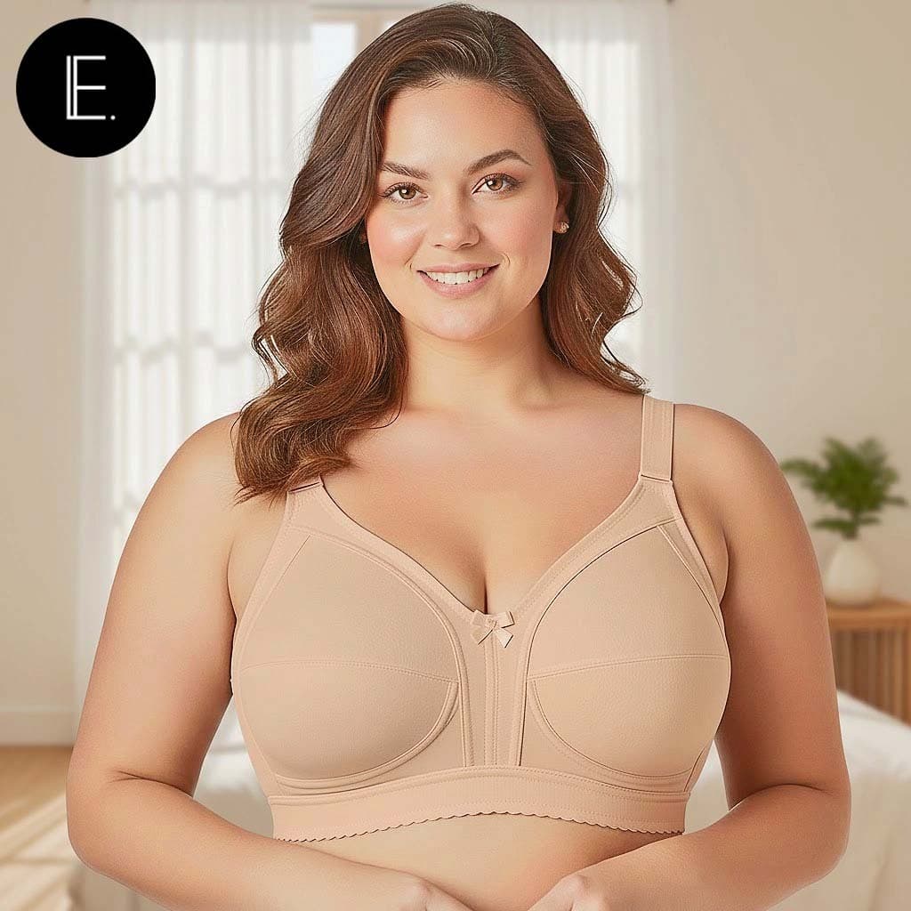 Sutiã Liso Plus Size Reforçado Pala Dupla Forrado Algodão Forro Soutien Alça Larga Lingerie