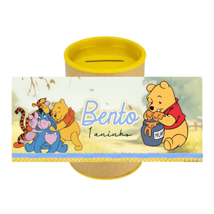 Cofrinhos Personalizados Festa Ursinho Pooh