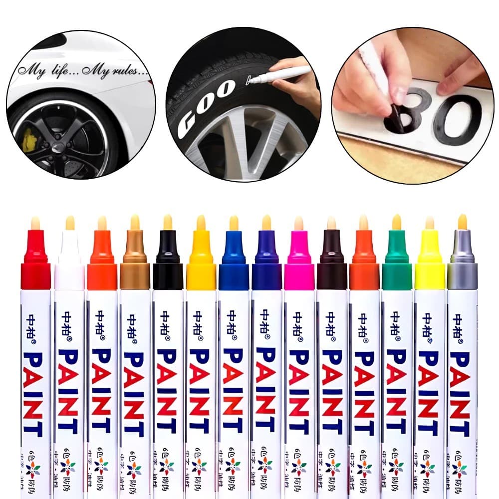 Caneta Paint Original Reparadora Pintura AutomotivaPermanente Näo Sai Na Aqua Tira Riscos Carro Moto Retoque de Placa