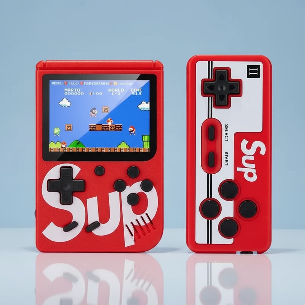 Mini Video Game Portátil Sup C/ 400 jogos + 1 Controle para 2 jogadores Console