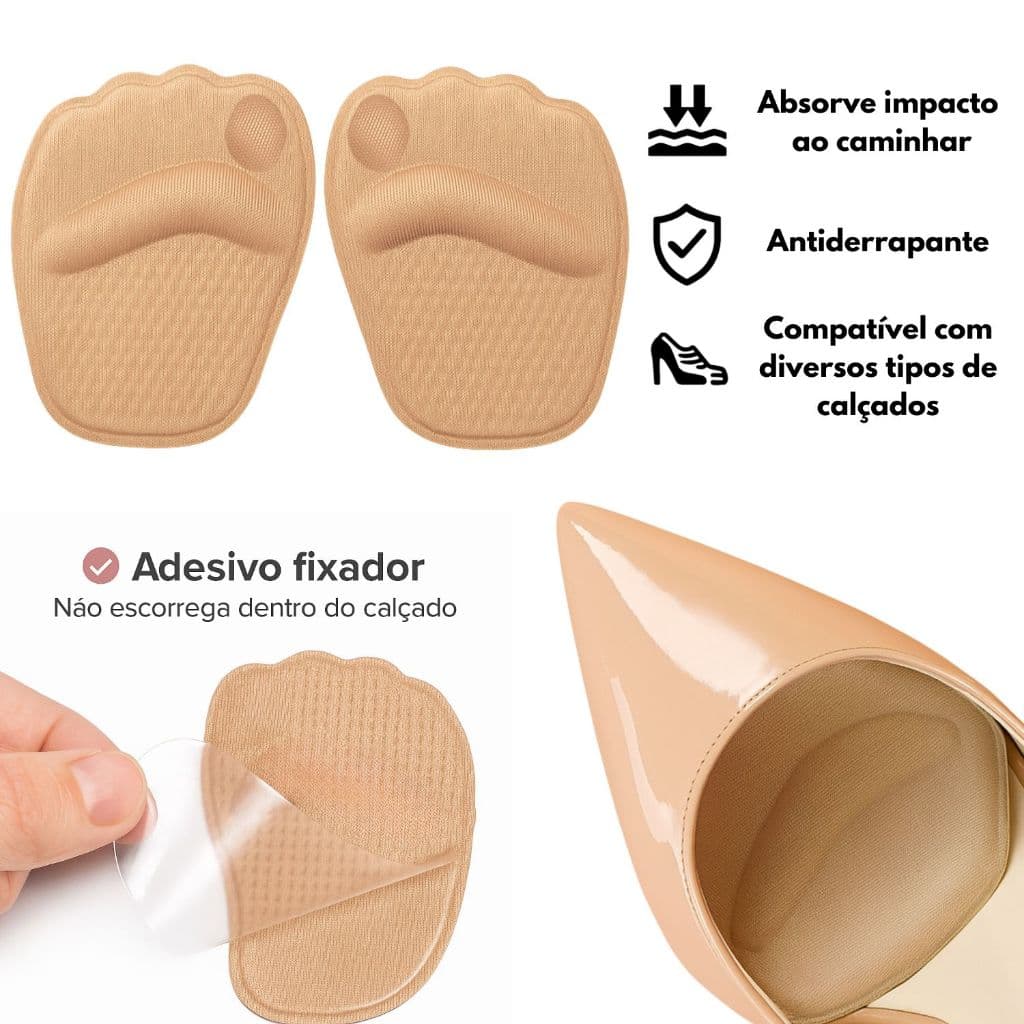 Kit Palmilha Almofada Adesiva Antiderrapante Salto Alto Conforto Dos Pés