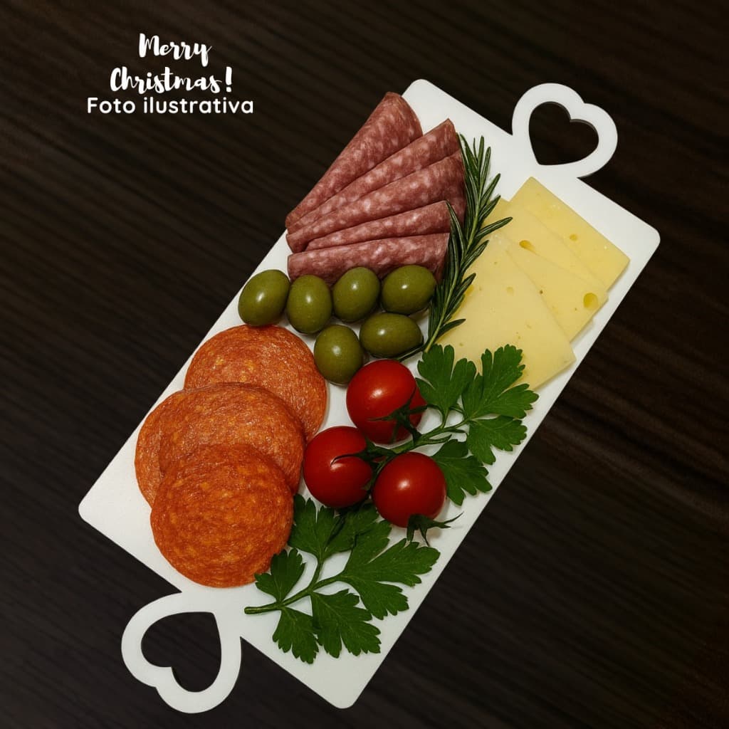 Kit 10 Tábuas de Corte Petisqueira Para Frios Alça de Coração 3mm