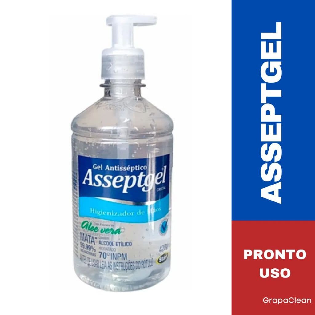 Álcool Gel 70 Asseptgel 420g Antisséptico