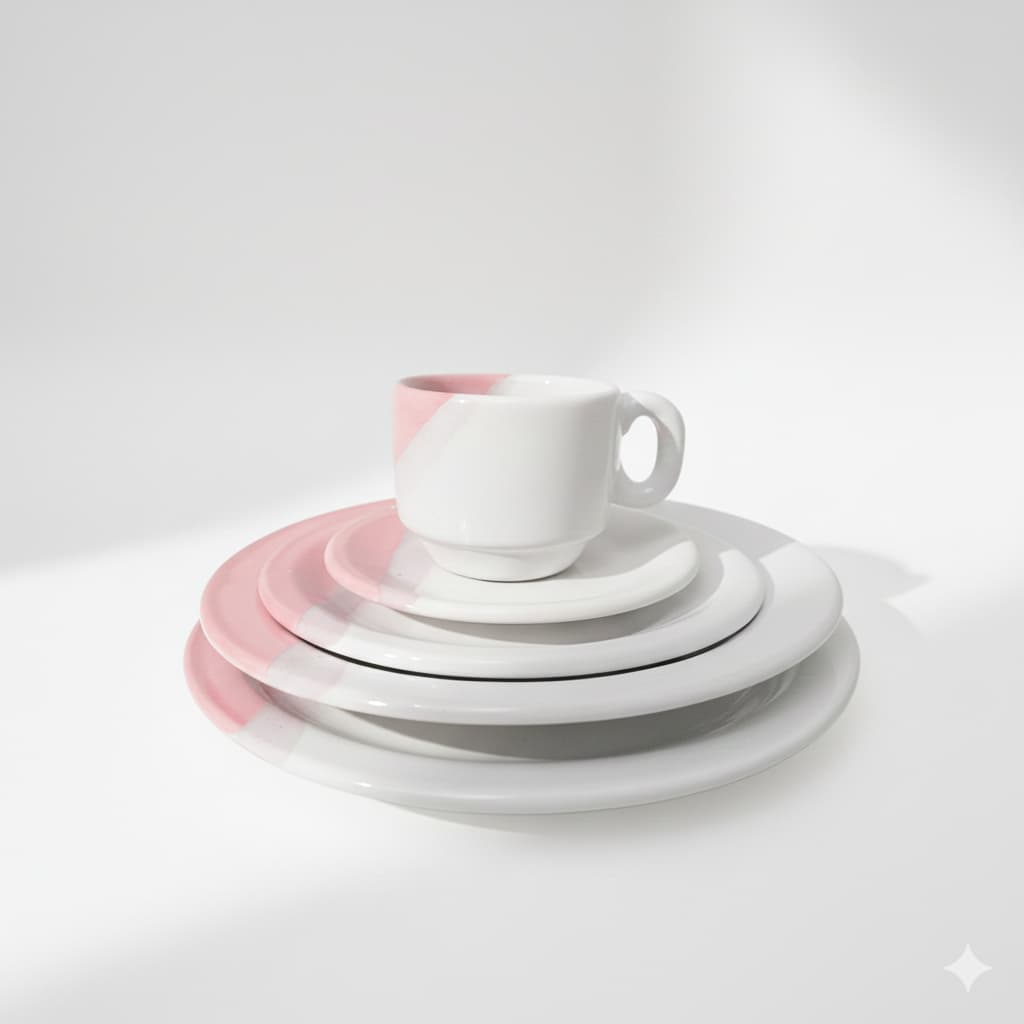 Aparelho de jantar 20 peças completo - Porcelarte