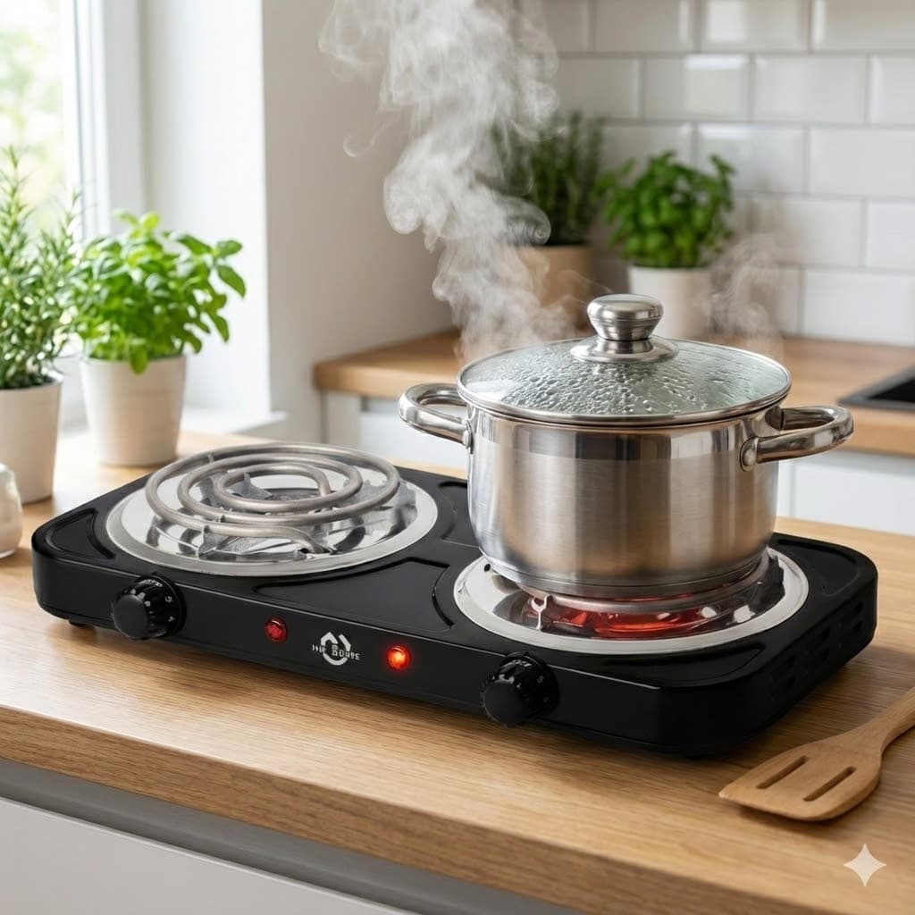 Fogareiro Elétrico Espiral 2 Bocas 2000 Watts 127v ou 220v - MMHouse