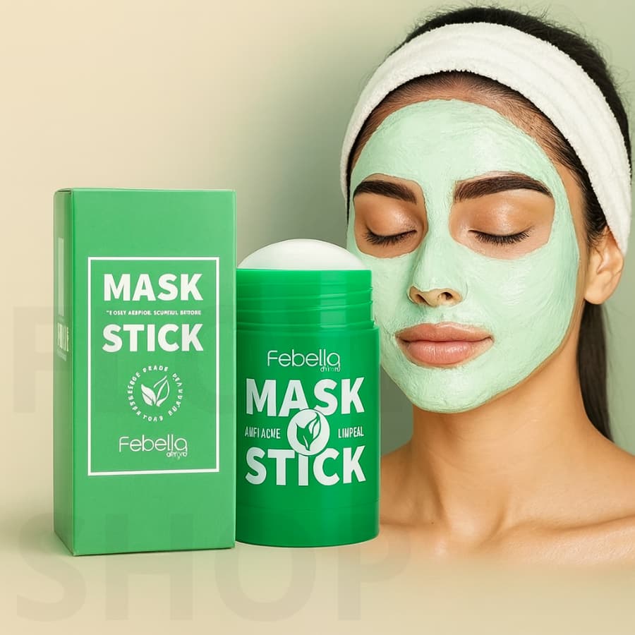 Febella Máscara De Chá Verde Remover Cravos Anti-Acne Hidratante Beleza Pele Facial Clean Face Clareador Mask Stick
