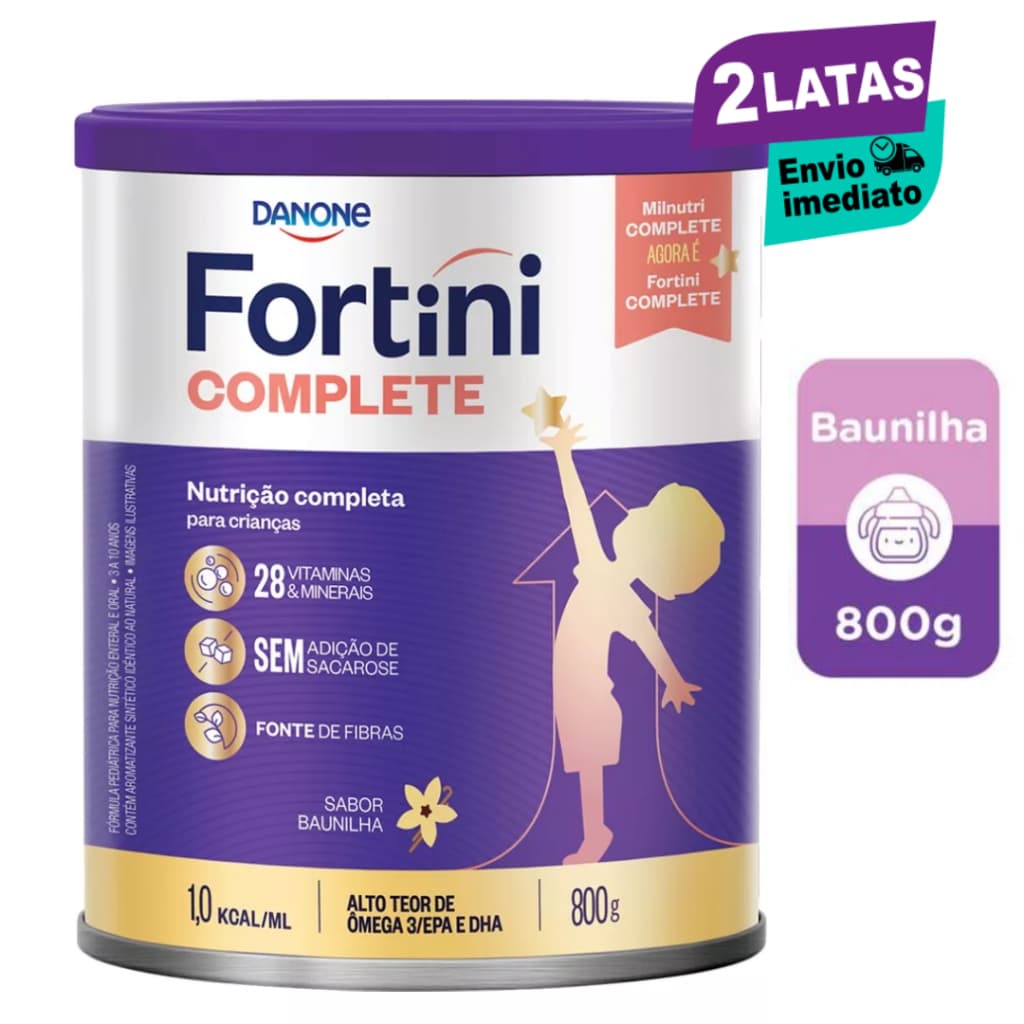 2 UNIDADES - FORTINI COMPLETE 800 G - Suplemento Alimentar Danone