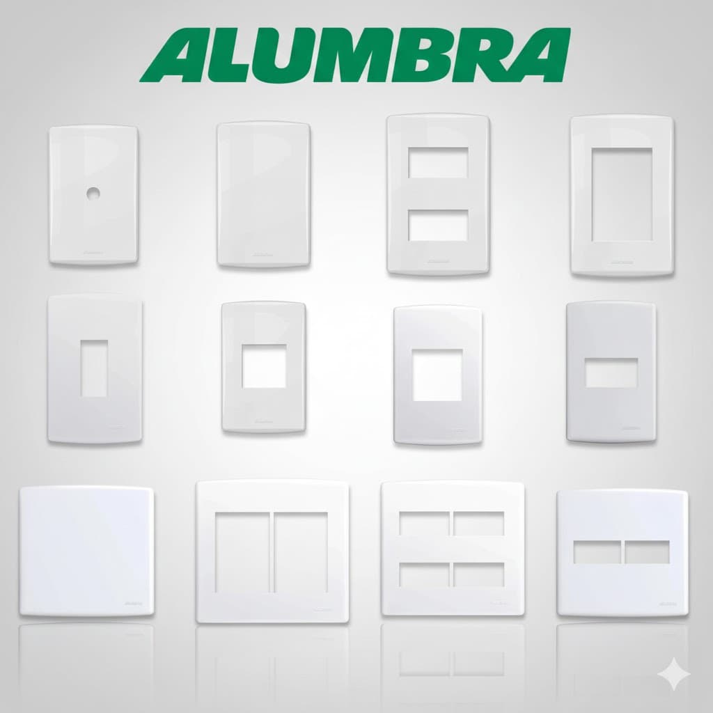 Placa para Interruptores e Tomadas - Alumbra Siena