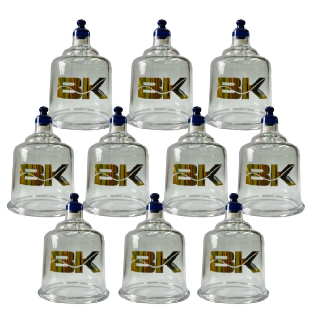 Kit 10 Copos De Ventosa BK - Acrilico Resistente - Compatível com Dong Yang