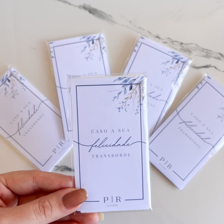 Kit Completo Lágrimas De Alegria Para Casamento (Saquinhos + Lenços + Tag)