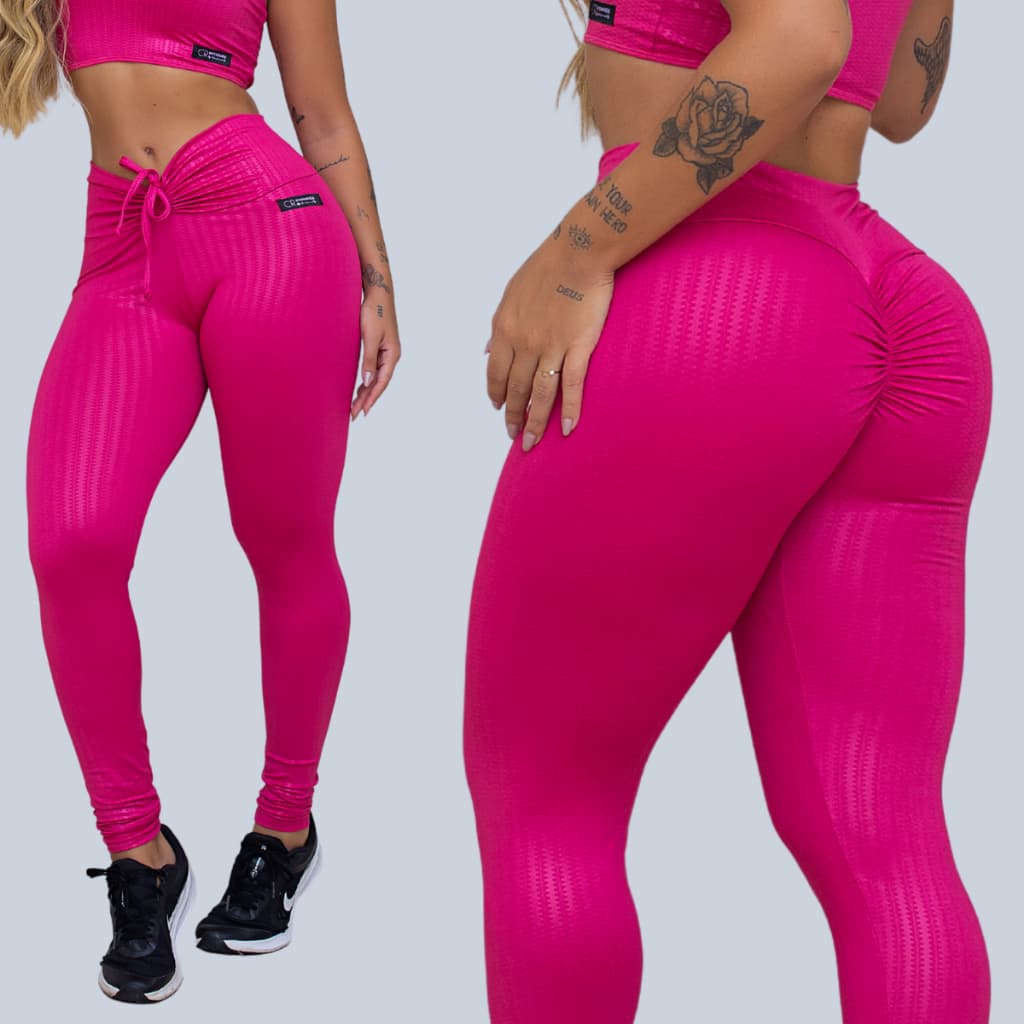 Legging Levanta Bumbum Cirrê 3D Academia Feminina