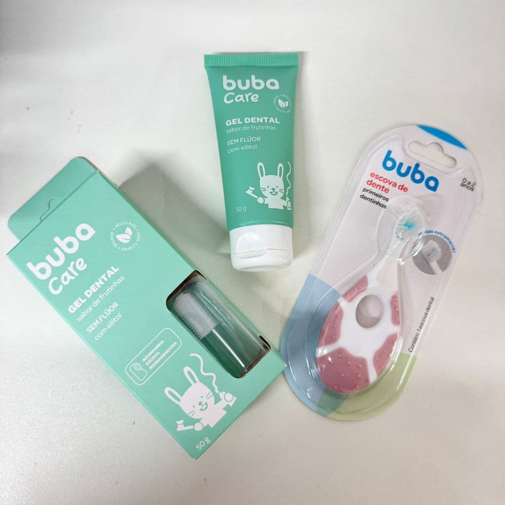 gel dental buba -Escovinha de Dente Buba Higiene Bucal Bebê Escova Dente Rosa Azul Primeiros Dentinhos