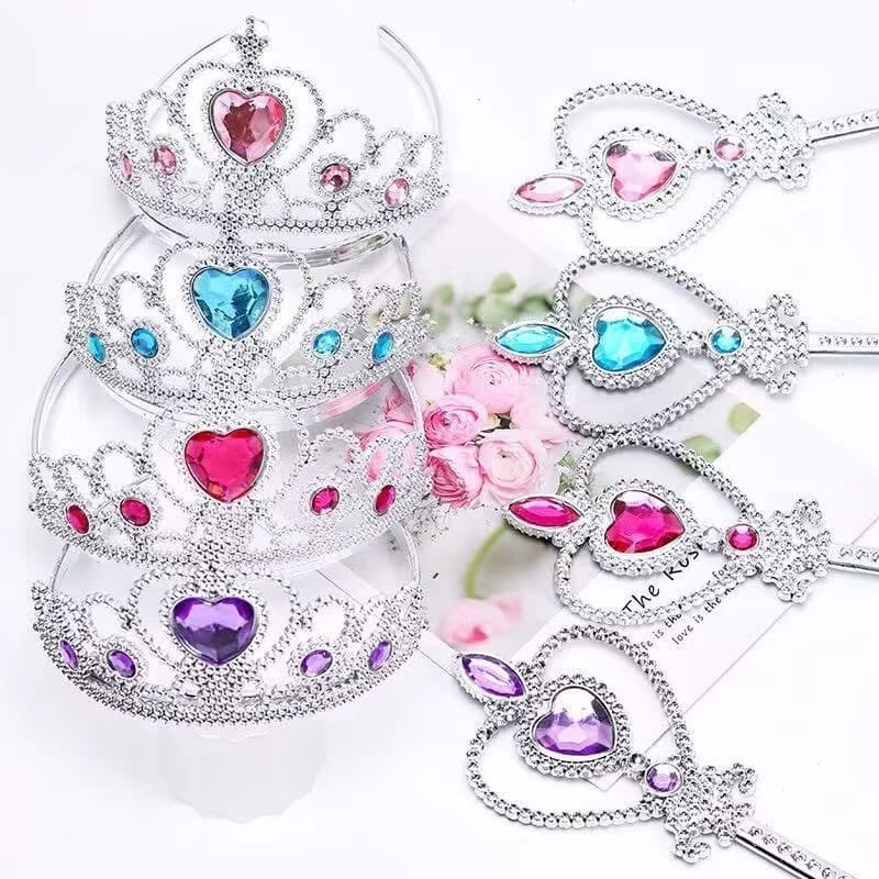 Kit Acessorios Varinha E Coroa - Coloridos Linda