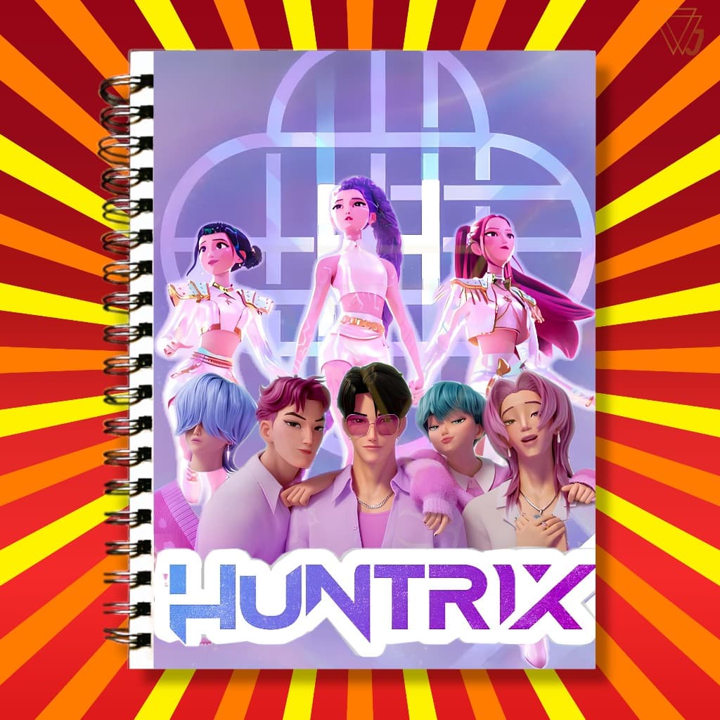 Huntrix ADESIVO Para Capa de Caderno Guerreiras Do Kpop Top Excelente Qualidade