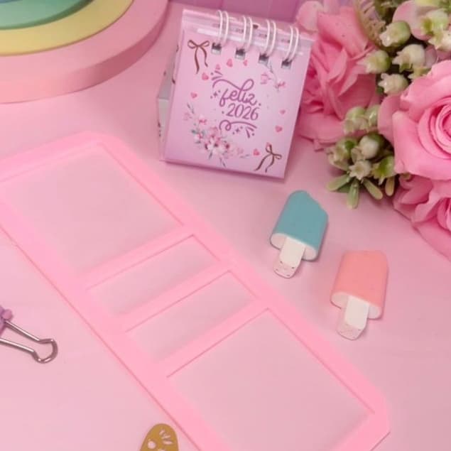 Gabarito para calendário de mesa em acrílico