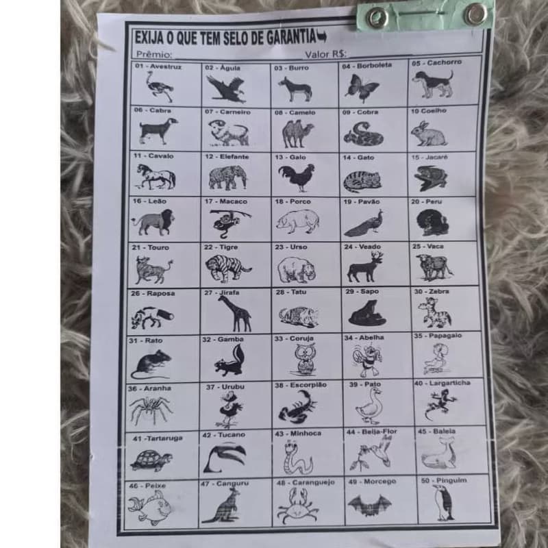 rifas de 50 bichos são 25 unidades PROMOÇÃO