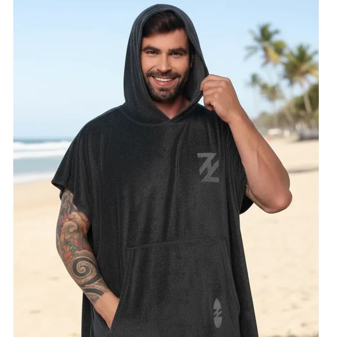 Poncho Premium Atoalhado Roupao Toalha Surf Natacao Adulto G