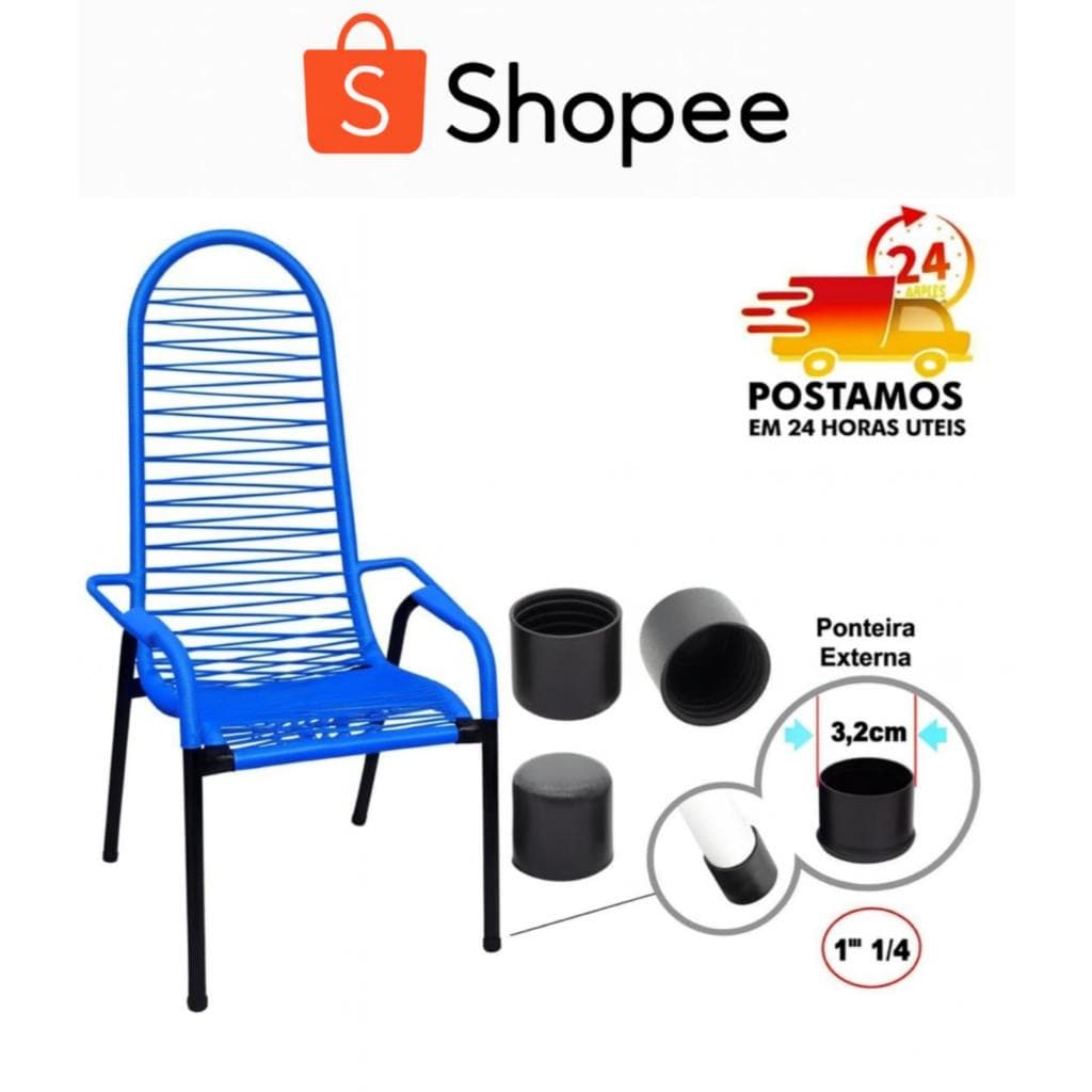 Pé De Cadeira Externo Ponteira Para Cadeira De Área - ENVIO FULL