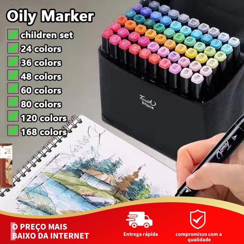 24/36/48/60/80 peças Caneta Marcadora De Ponta Dupla Conjunto De Canetas De Aquarela Especial