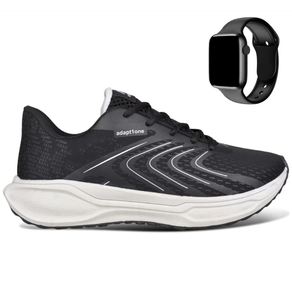 Kit Tênis Masculino Academia Caminhada Treino Leve Confortável Unity com Relógio Digital