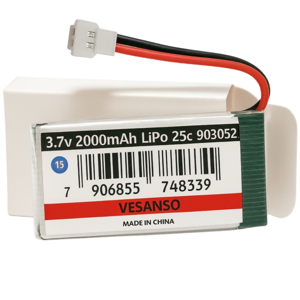 Carregador Bateria 2000mAh 1000mAh 3,7v 1S Para drones e Robotica Carrinho de controle Kit