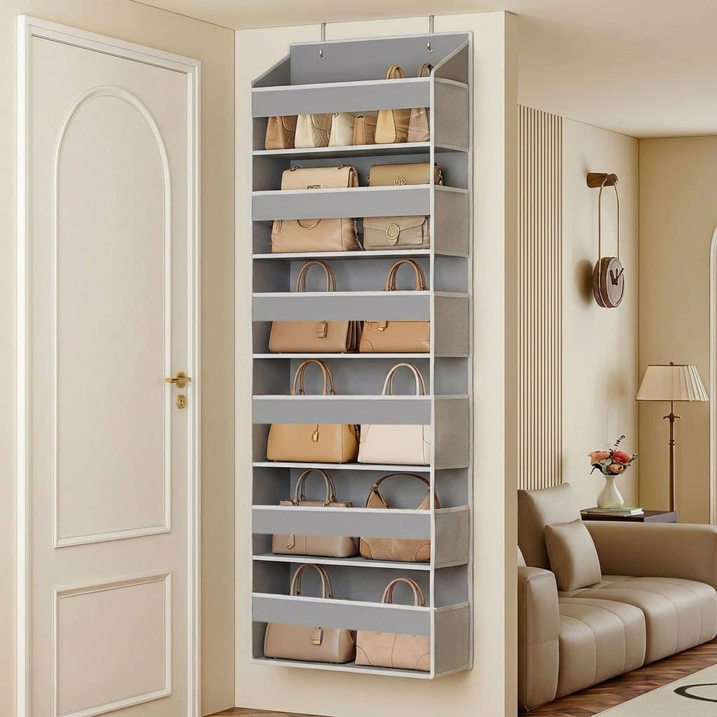 organizador multiuso suspenso 5 níveis atrás da porta grande para armários organização de fraldas  bolsas