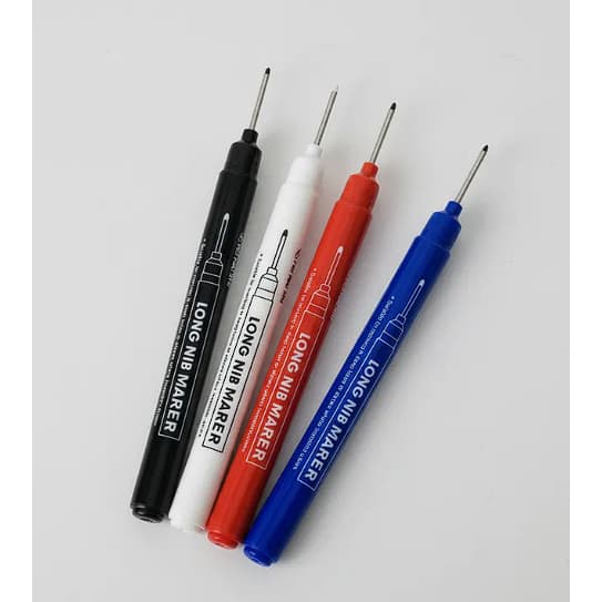 Kit de 2,3,4 Canetas Marcadoras Permanente Ponta Longa 20mm Para Madeira , Cerâmica E Construção-JHB