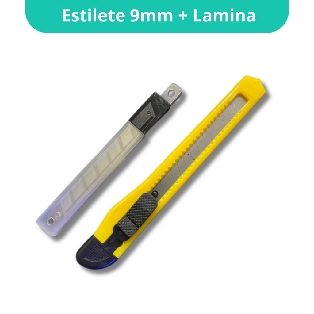 Estilete Lamina + 10 Laminas 9mm Masterprint