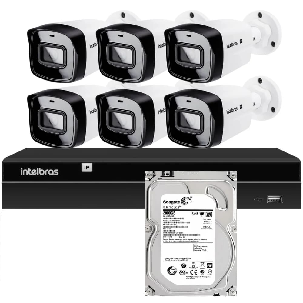 Kit 6 cameras Vipc e Nvd 1408