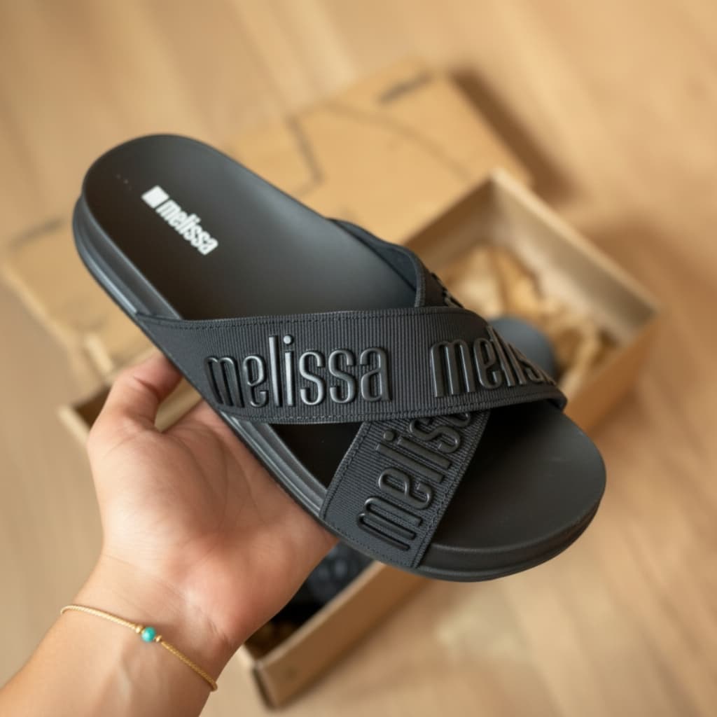 Slide Feminino Anatômico e Leve com Tiras Cruzadas Calce Fácil e Toque Macio