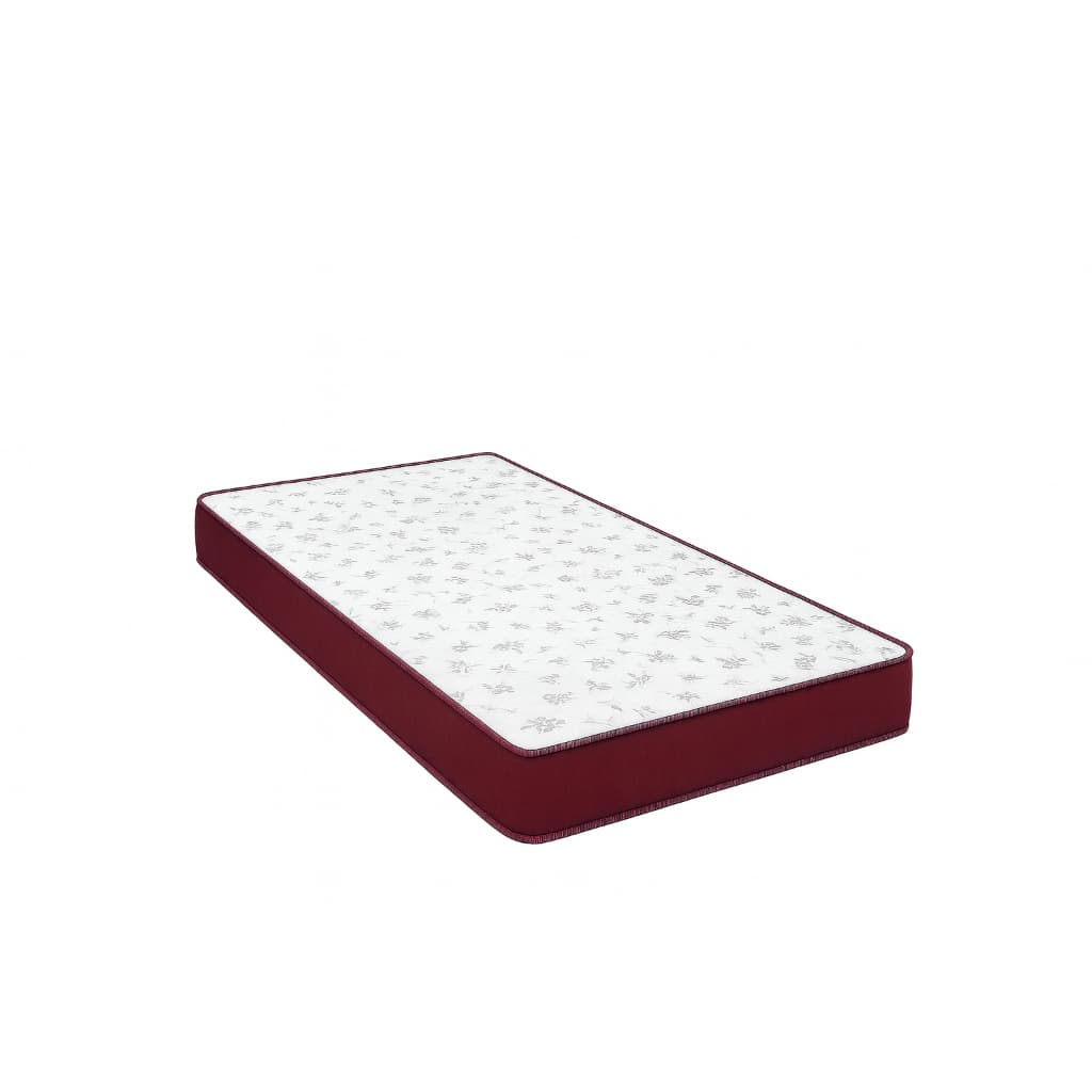 Colchão D23 Solteiro – Suede Vinho - 88 x 188 x 12 cm