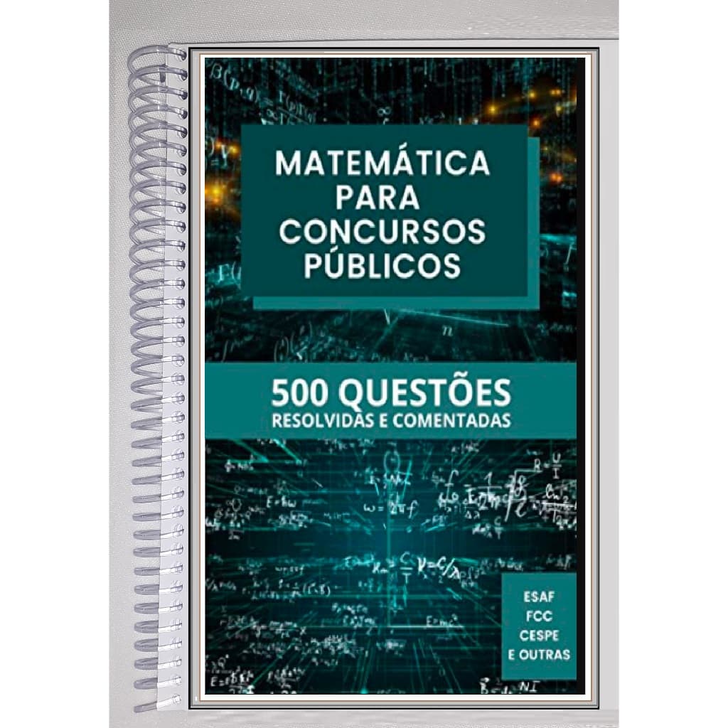 500 Questões de Matemática Resolvidas e Comentadas - Encadernado, Formato Livreto, Tamanho A5 ( 21 cm x 14 cm)
