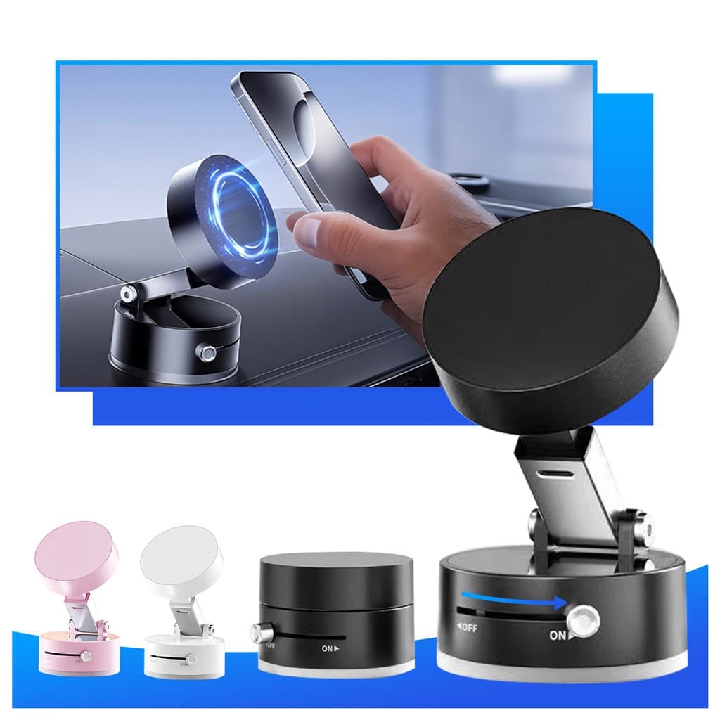 Suporte Magnético para Celular Portátil 360° Dobrável Vácuo Forte Ventosa Telefone Sucção Para Carro