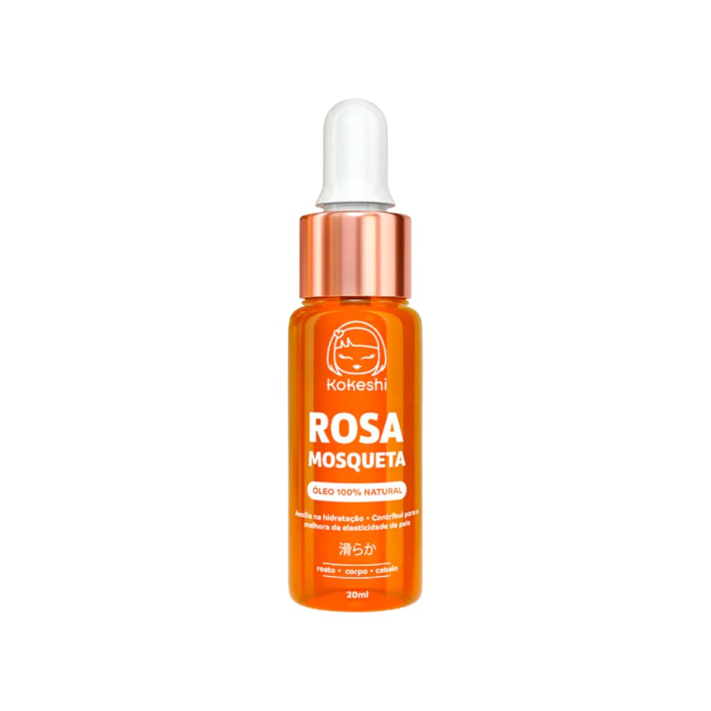 Óleo de Rosa Mosqueta 100% Puro Natural Kokeshi Reparação e Hidratação 20ml