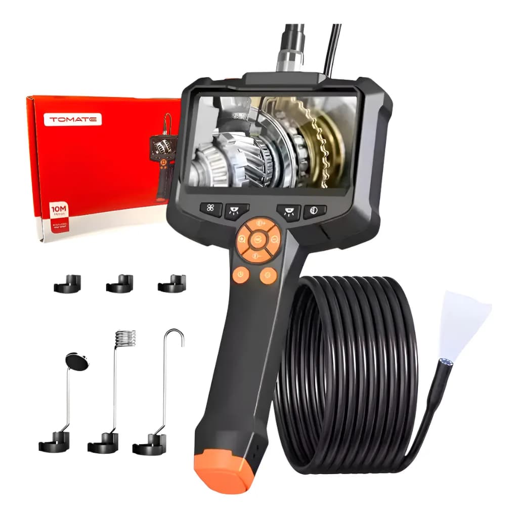 Câmera Endoscópica Tela 4.3 Hd Borescópio Ip67 prova d'água, 1080p ,Use canos de esgoto e motores de carro. 5M/10M