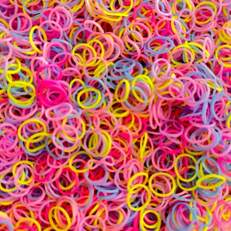 1000 Elástico Para Penteados ou Pulseira Loom Bsnds Ligas Grossas Banho Tosa para Pet Shop Acessórios Pet