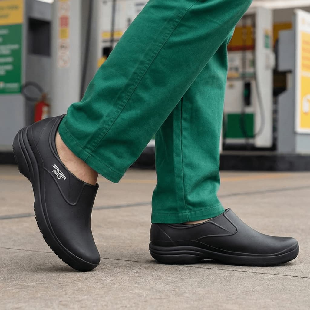 Sapato Profissional Antiderrapante Monseg Posto Combustível Restaurante Limpeza C.A Cozinha Hospital