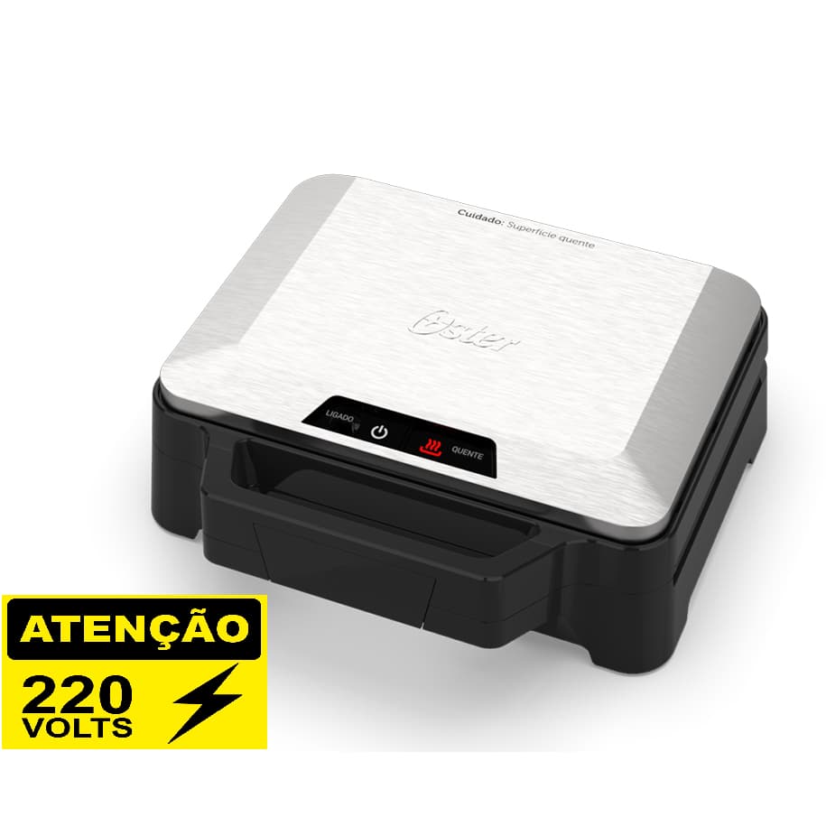 Sanduicheira Grill Oster Inox Multiuso 1000w Osan500 - 220v